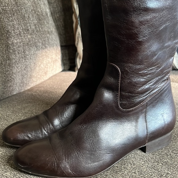 Bee Brown Leather boots Size 6 Made In Italy - Picture 5 of 15
